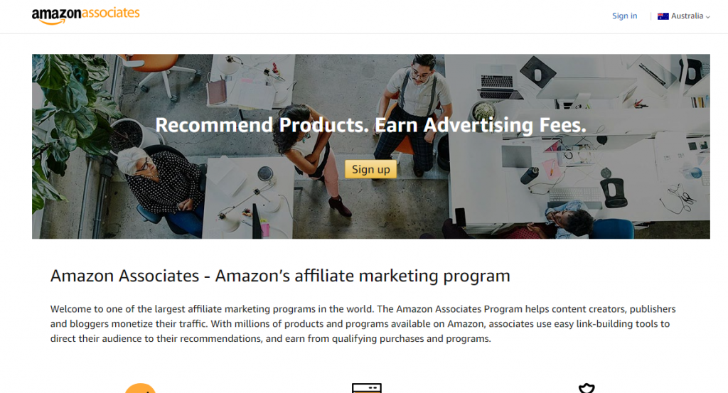 Amazon Associate Signup