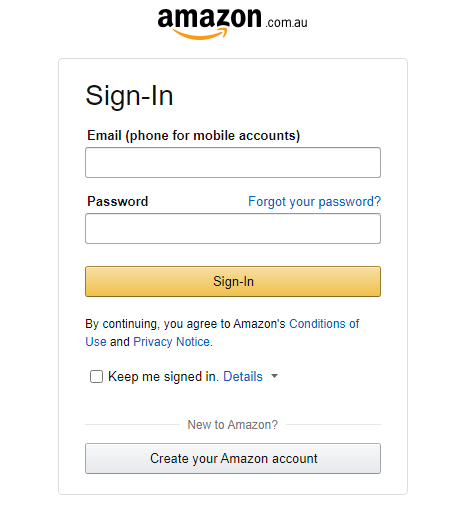 Amazon Sign-In 